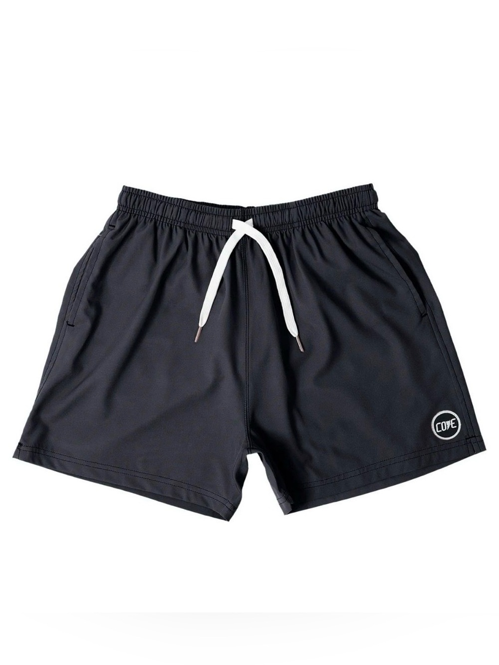Cove Black Athletic Shorts with White Drawcord